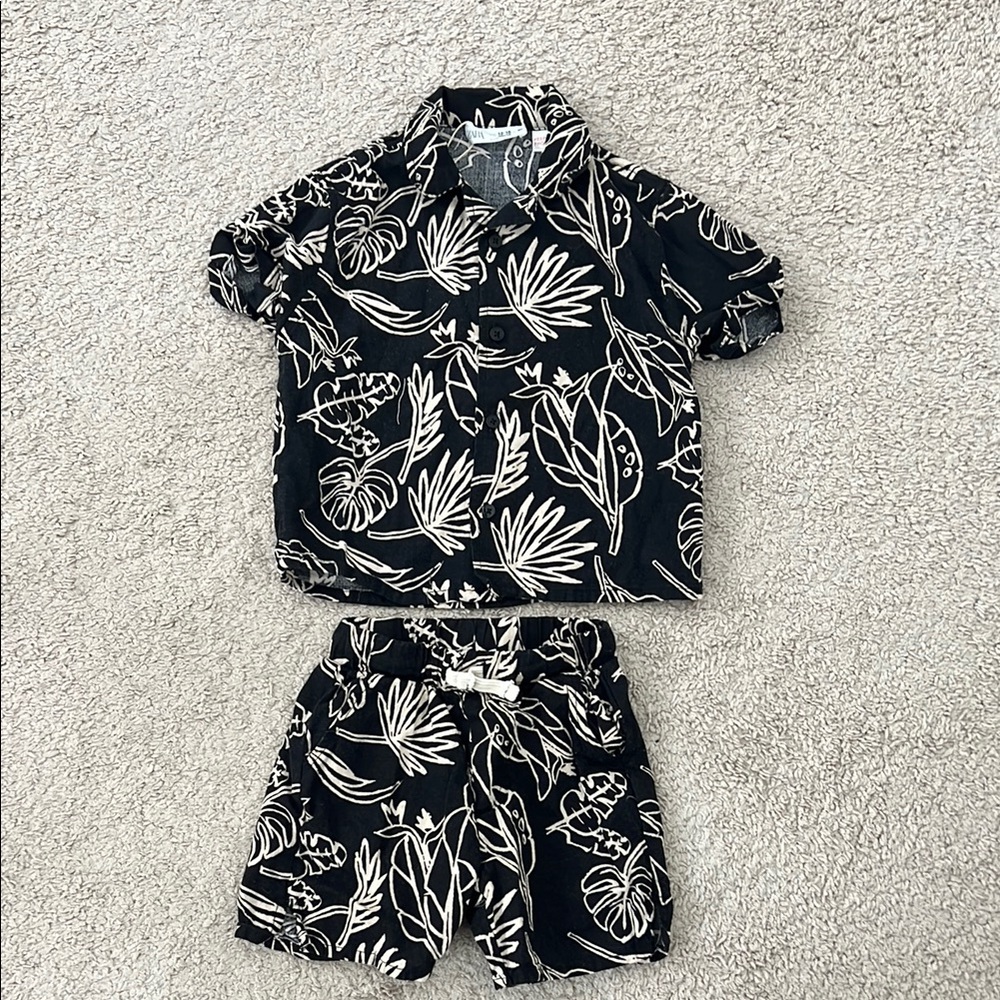 Zara Kids Black and White Matching Set